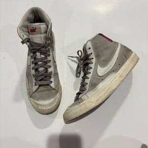 Nike Blazer Gray and White Women's Sneakers